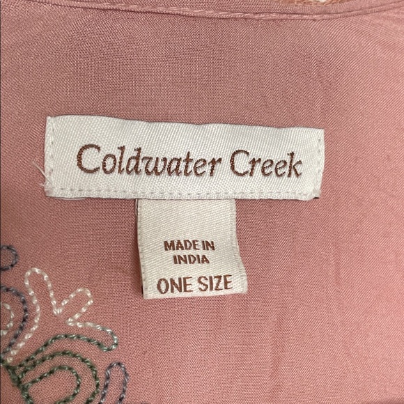 Coldwater Creek Pink Embroidered Kimono - Picture 2 of 6